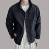 Men's Jackets Spring And Autumn Ruffled Handsome Standing Collar Work Jacket Men Streetwear Korean Styles Multiple Pockets Male Casual
