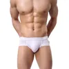 Onderbroek mesh heren voor de tweede huid gevoel mini wang ondergoed mannelijk zakje verbetering van de Braziliaanse bikini string crotch bokser lage wais-briefs