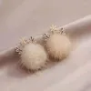 Stud Earrings 2023 Christmas Series Snowflake Antler Hair Ball Holiday Gifts Year Essential Celebrity Accessories