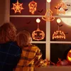 Andere Event -Party liefert Leuchte Halloween Fensterleuchten Kürbisspinnen BAT LED Sauger Lampe Atmosphäre Dekoration Lampe für Halloween Fensterdekor 230816