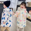 Giacche per ragazzi giunta giù cappotti invernali per bambini vestiti con cappuccio cappotto per bambini per bambini 2-7 anni cotone caldo abbigliamento da esterno 230816