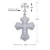 Fashion Double Cross hanger ketting sieraden 18k echt goud vergulde volledig zirkon