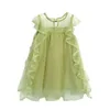 Girl's Dresses Girls dress high-end princess dress children summer female baby girl net veil han edition summer beach dress R230816