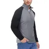 Camisetas masculinas Moda Spring e outono Zipper casual de manga longa para homens Pacote de camisa de massa alta alta