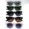 Crystal Silver Squared Sunglasses Grey Shaded Men Summer Sunnies gafas de sol Sonnenbrille UV400 Eye Wear with Box