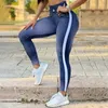 Frauen Leggings hohe Taille Faux Denim Jean Leggings Slim Elastic Nahtloses dünne Bleistift Hosen Frauen Workout Running Leggings Dropship 230815