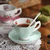 Mugs Creative Ceramic Porcelain Coffee European Style Bone China Office Afternoon Teacup Household Breakfast Milk Cup Drinkware 230815