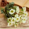 Dekorativa blommor Autumn 21 huvuden Silk Artificial Flower Daisy White Fake Pots Home Wedding Cake Table Party Presents Diy Bouquet