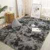 Carpets Fashion Home Thick Tie-Dye Bedroom Living Room Rectangle Velvet Rug Casual Soft Warm Carpet