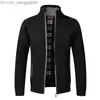 Men's Jackets Men's knitted cardigan winter zipper retro warm wool clothing ultra-thin slim fitting sweater men's Korean golf coat Z230816