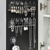 Sieradenzakken Acryl ketting Organisator Standhouder oorrang display rek opslag ringkastje armband met schap muursticker