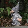 Objetos decorativos Figuras estátua ao ar livre Knome Knome Figurina Ornamento Dwarf Sculpture Patio pátio Decoração da paisagem Decoração 230815