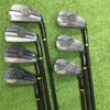 Yeni golf ütüler ichiro honma içi boş siyah golf ütüler siyah 7pcs 456789psteel veya grafit golf kllubları