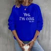 Kadın Hoodies Moda Sıradan Sıcak Sweatshirt Uzun Kollu O Boyun Yumuşak Baskılı Gömlek Kadınlar İçin Şık Seksi Bölünmüş T
