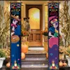 Andere evenementenfeest levert Mexicaanse dag van het dode feestportiekeken Halloween Hanging Door Gordijn Banner Banner Mexicaanse Fiesta Sign Party Decoratie 230816