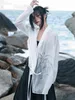 Damesjassen Umi Mao Originele Chinese stijl Gedrukte Cardigan Coat Spring Summer Cross Cross Cross kraag losse asymmetrische zonbescherming Top 230815