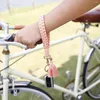 Keychains Makrame gewebte handgefertigte Schlüsselketten -Ornament -Pelzkugel -Armband -Gurtschlüsselpersonalisierter Autoschlüsselhalter