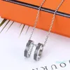 Multi-Style Women Necklace Designer Letter Pendant Jewelry Necklace Stainless Steel Enamel Clavicle Chain Necklace Fashion