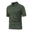 Erkek Tişörtleri Yaz Askeri Taktik Erkekler Hızlı Kuru Dış Doğa Yürüyüşü Gömlek Kısa Kollu Savaş Kamuık Giysiler
