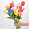 Decoratieve bloemen 34 cm tulpen kunstmatige bloem 10 stcs pu nep voor huwelijksceremonie decor home tuin boeket multicolor optioneel