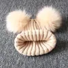 Beretten Baby Hat Sjalf Set Soft Infant Girl Boy Winter Autum voor kinderen Warm gebreide Toddler Stuff Beanies Cap Fur Ball