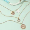 Pendant Necklaces Bohemian Multi Layer Polymer Clay For Women Fashion Golden Geometric Charm Chains Necklace Jewelry Wholesale