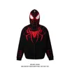 Felpa con cappuccio full zip Spider Man Warsuit Occhi scavati e giacca con cappuccio visibile autunno inverno American Street Trend 1NI3