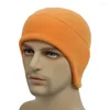 ベレー帽ウィンタースポーツサイクリングビーニー男性のためのランニング帽子春極フリース薄い暖かいスキー耳保護ソリッドカラーキャップ