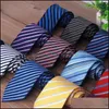 Szyi krawaty mody paski autobusinesy garnitur krawat groom krawat dla mężczyzn akcesoria dżentelmena branża noszenie 2899 q2 Drop dostawa dhbpl