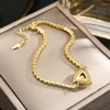 Bracelets de link de cadeia 2023 Triângulo rosa de luxo leve pulseira de zircão cúbico 18K Tenis ajustável de cobre de moda de ouro 18k para mulheres