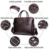 Valigette per laptop vera per laptop in pelle per valigetta Crocodile Office Crocodile Office for Men Porte Document Bagn's Borse