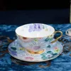Кружки европейский стиль после полудня столовая посуда время чай с высокой кофейной чашкой и блюдцами для гостей 230815