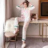 Dames slaapkleding schattige pyjama's passen vrouwen nachtkleding met knopen sexy mooie zomer pyjama revers kleren intieme lingerie