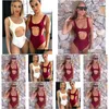 Bikinis Set MJ-16 Y One Piece Baddräkt Kvinnor Badkläder Kvinnlig solid svart rygglös Monokini baddräkt Drop Delivery Sports Out Dhtde