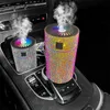 Luxury Diamond Car Diffuser luftfuktare med LED -ljus Auto Air Purifier Aromaterapi Diffusor Universal Air Freshener Car Accessories