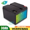 Batteria di alta qualità 12,8 V 12V 30A AH LifePO4 BMS incorporata BMS per auto a luci luminose inverter da campeggio all'aperto+caricatore da 14,6 V 5A