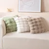 Pillow Plush Case Solid Color Cover Modern Pillowcase For Sofa Living Room Decorative Protector Home Decor