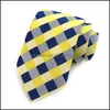 Juego de corbata de cuello Juegos de hombre clásico 51 Diseño 100% Silk Ties Hanky ​​Gustink 8cm Hombres a cuadros Partido de negocios formal Gravatas 252 Drop d Dhtzg