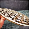 Party Decoration Sacred Geometry Flower of Life Energy Mat Wood Slice Bas Purification Crystals Healing Disc as for Home Wall Decor Dhnrj