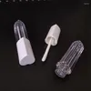 Storage Bottles 3ml Clear Originality Triangle Lip Gloss Tube Empty Cosmetic Packaging Refillable Bottle Portable Colorful Heart Shape Cap