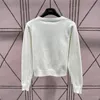 Embroidered Knitted Sweaters Tops For Women Fashion Long Sleeve Knitting Hoodie INS Style Sweatshirts Breathable