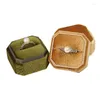 أكياس المجوهرات عتيقة Octagon Square Velvet Single and Double Ring Box مع حفل زفاف مقترح أقراط القابلة للفصل