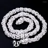 Correntes 925 colar de prata esterlina para homens mulheres clássicas 8mm Cadeia redonda Dragão de Charme de Alta qualidade de alta qualidade Casamento de jóias finas
