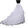 Petticoats White Hoop 3 warstwy Crinolina na sukienki Długie pociągu Petticoat upuść impreza