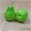 Party Decoration 10Pcs 9.5Cmx8Cm Mix Color High Imitation Fake Artificial Pear Fruit Model Plastic Simated Frui Drop Delivery Home Gar Dhld6