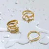 Кластерные кольца Joolim Jewelry Оптовая высококлассная Pvd No Fade Light Luxury Fashion Big Gearl Finger Ring Finger For Wome