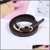 Belts Ring For Women Fashion Dress Jeans Belt Pu Leather Metal Buckle Heart Pin Waist Lady Girls Leisure Waistband Drop Delivery Acces Dhvem