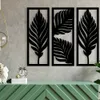 Decorative Objects Figurines Putuo Tropical Leaves Black Plaque Boho Wooden Line Art Home Decor Living Room Bedroom Wood Wall Decoration Painting Salon 230815