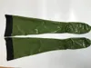 Vrouwensokken sexy leger groene natuurlijke latex kousen hoog strak long rubber fetisj handgemaakt