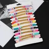 Braccialetti Link 12pcs/lotto colorato asilo morbido perle perle perle fascino boho intrecciato braccialetti per donne in lega di rame in lega all'ingrosso